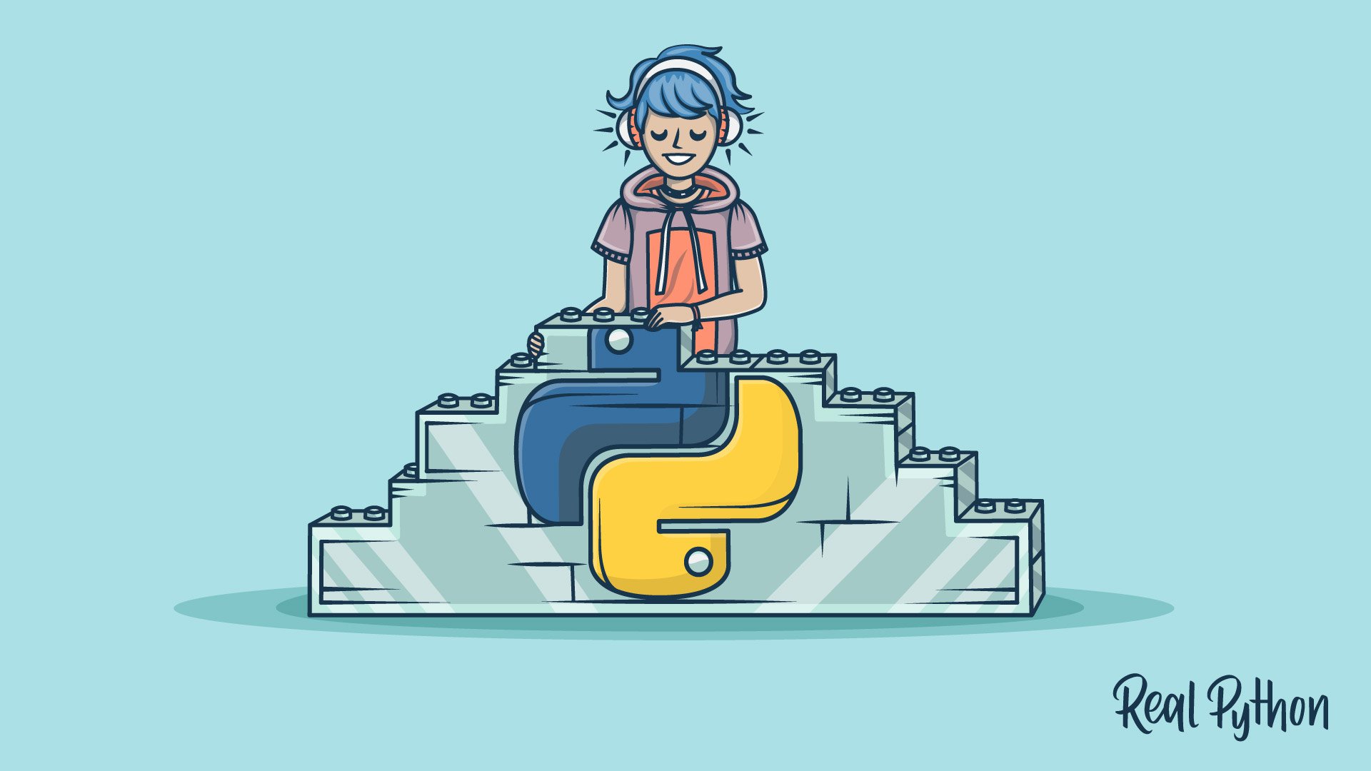 A person building their Python skills brick by brick